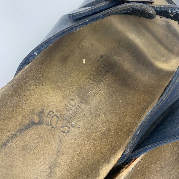 Birkenstock Florida Women's Blue Leather Sandals 40 - Picture 6 of 8